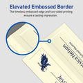 Avery Tent Cards, 3.5" x 11", Embossed Border, 50 Cards (5915), Ivory, 3 1/2" x 11", 50 / Box, AVE5915