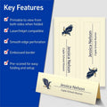Avery Tent Cards, 3.5" x 11", Embossed Border, 50 Cards (5915), Ivory, 3 1/2" x 11", 50 / Box, AVE5915