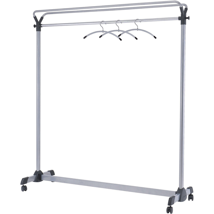 Alba Upper Shelf Double-sided Garment Rack, Silver, /CT — view 1