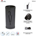 Alba Large Triangular Umbrella Stand, Black, ABAPMTRIA2N