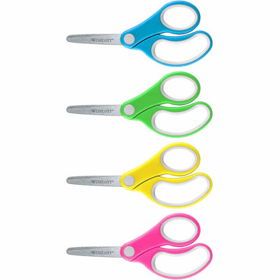 Acme United Westcott Soft Handle 5" Blunt Kids Value Scissors, Assorted, ACM14726