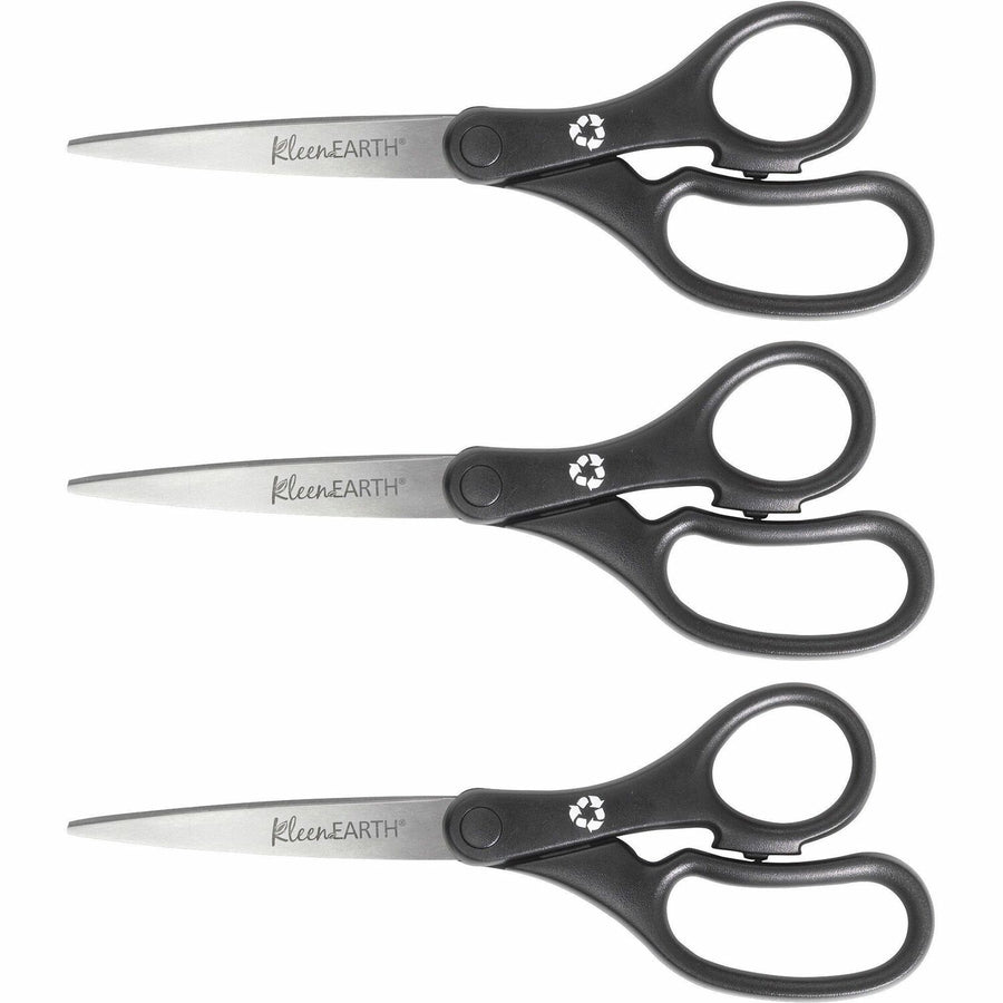 Acme United Westcott KleenEarth 8" Basic Recycled Straight Scissors, Black, 1 Pack — view 1