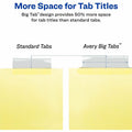 Avery Big Tab Insertable Dividers, Buff, 1 Box, AVE11115