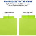 Avery Big Tab Index Divider, Multicolor, 1 Set, AVE11179