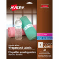 Avery Durable White Wraparound Labels9�" x 1�", Matte, 40 / Pack, AVE22845