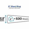 Avery Heavy-Duty View Binder, 2" Slant Rings, 11" x 17", White, 11" Width x 17" Length, AVE72126