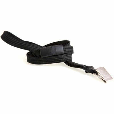 Baumgartens SICURIX Safety Breakaway Lanyard, Black, 12 / Pack, BAU65524