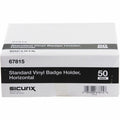 Baumgartens SICURIX Badge Holder, Clear, 50 / Pack, BAU67815