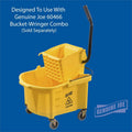 Genuine Joe Workhorse Janitor's Cart, Yellow, GJO02342