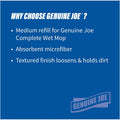 Genuine Joe Microfiber Wet Mophead Refill, Blue, GJO47539