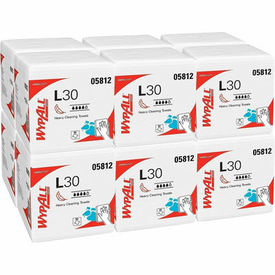 Kimberly-Clark Wypall GeneralClean L30 Heavy Duty Cleaning Towels, White, 12 / Carton, KCC05812CT