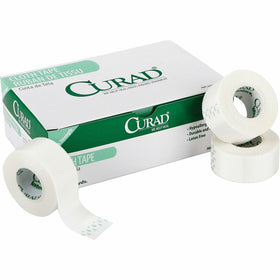 Medline Curad Cloth Silk Adhesive Tape, White, 1 Box, MIINON270102