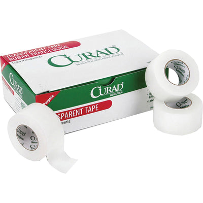 Medline Curad Cloth Silk Adhesive Tape, Transparent White, 1 Box, MIINON270201