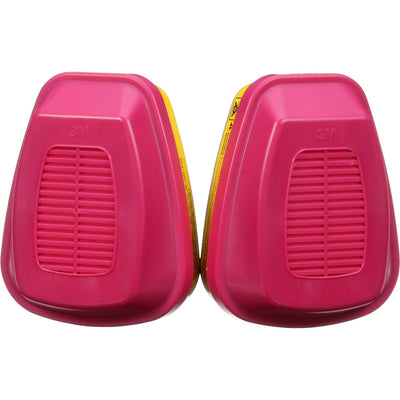 3M Tekk Protection Multipurpose Respirator Replacement Cartridges, Pink, 1 Pack, MMM60923HB1C