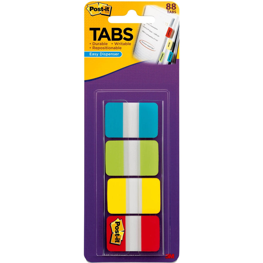 Post-it® Tabs in On-the-Go Dispenser, Red, Repositionable, 1 / Pack, MMM686ALYR1IN