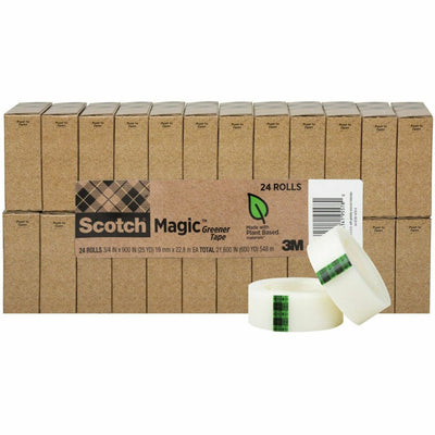3M Scotch 3/4"W Magic Greener Tape, Clear, 1 Pack, MMM81224P