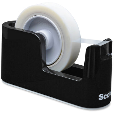3M Scotch Plastic Tape Dispenser, Black, MMMC24