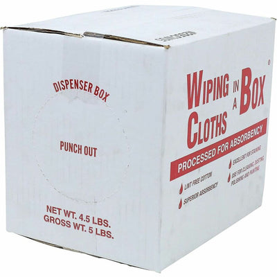 Office Snax Multipurpose Cotton Wiping Cloths, Red, 1 Box, OFX00069