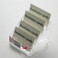 Officemate Pink Ribbon Four Tier Business Card Holder (08930), Clear, OIC08930