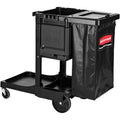 Rubbermaid Commercial Executive Janitor Cleaning Cart, Black, RCP1861430