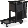 Rubbermaid Commercial Executive Janitor Cleaning Cart, Black, RCP1861430
