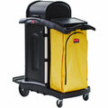 Rubbermaid Commercial High Security Cleaning Cart, Black, RCP9T7500