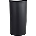 Safco Half Round Receptacle, Black, 12.50 gal, SAF9940BL