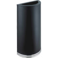 Safco Half Round Receptacle, Black, 12.50 gal, SAF9940BL