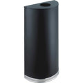 Safco Half Round Receptacle, Black, 12.50 gal, SAF9940BL