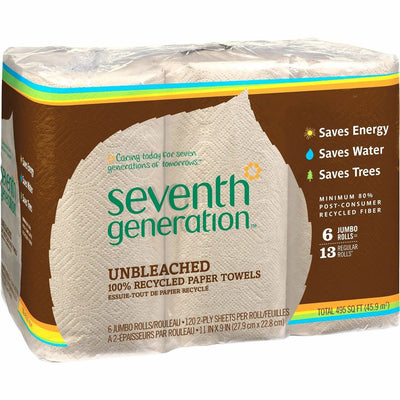 Seventh Generation 100% Recycled Paper Towels, Natural, 1 Pack, SEV13737