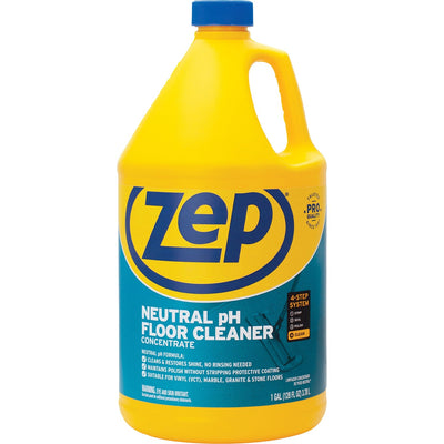 Zep Concentrated Neutral Floor Cleaner, Blue, ZPEZUNEUT128