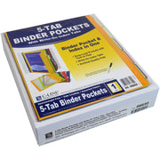 C-Line Write-on Tab Poly Binder Pockets, 1 Set