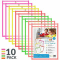 C-Line Reusable Dry Erase Pockets, Assorted, 9 x 12, 10/PK, 10 / Pack, CLI40810