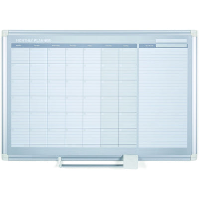Bi-silque S.A MasterVision 3' Magnetic Gold Monthly Planner, Silver, BVCGA0597830