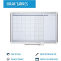 Bi-silque S.A MasterVision 3' Magnetic Gold Monthly Planner, Silver, BVCGA0597830
