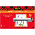 3M Scotch Thermal Laminator Pouches, Clear, 1 Pack, MMMTP385625