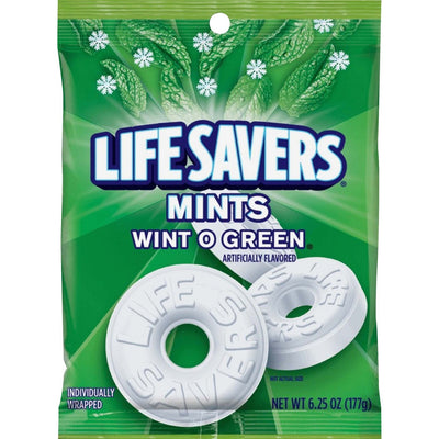 Mars Wrigley Life Savers Mints Wint O Green Hard Candies, 1 Bag, MRS08504