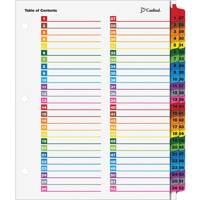 TOPS Cardinal OneStep Printable Dividers, Multicolor, 1 Pack, CRD60990