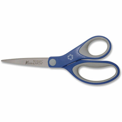 Acme United Westcott KleenEarth 8" Soft Handle Scissors, Blue, 6EA/BX 36BX/CT — view 1