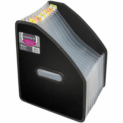 C-Line Letter Expanding File, Black, 8 1/2" Width x 11" Length, CLI58810