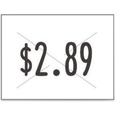 Consolidated Stamp Garvey Labeler 2-line Label Rolls, White, 1 / Pack, COS090949