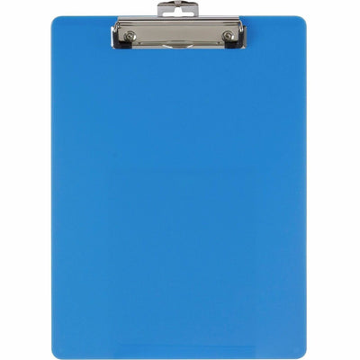 Officemate Low-profile Clip Plastic Clipboard, Blue, 8 1/2" Width x 11" Length, OIC83048