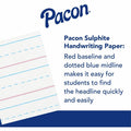 Zaner-Bloser Pacon Broken Midline Sulphite Paper, 8" x 10 1/2", 500 / Ream, PACZP2413