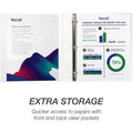 Samsill Economy View Binder, White, 6 / Carton, SAMI08537