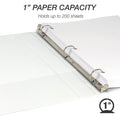 Samsill Economy View Binder, White, 6 / Carton, SAMI08537