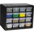 Akro-Mils / Myers Akro-Mils 16-Drawer Plastic Storage Cabinet, Black, AKM10116