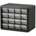 Akro-Mils / Myers Akro-Mils 16-Drawer Plastic Storage Cabinet, Black, AKM10116