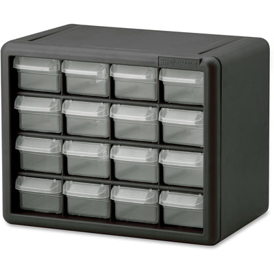 Akro-Mils / Myers 16-Drawer Plastic Storage Cabinet, Black, /CT — view 1