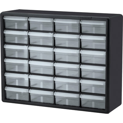 Akro-Mils / Myers 24-Drawer Plastic Storage Cabinet, Black, /CT — view 1