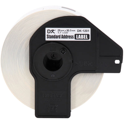 Brother Standard Address Paper Labels, White, 1 Roll, BRTDK1201